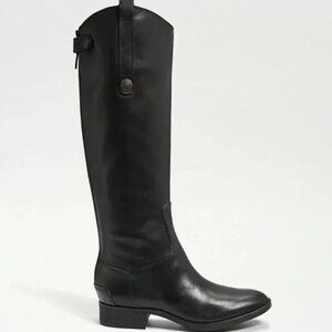 Sam Edelman Penny Leather Riding Boots Black Leather Sz 11 Wide Calf